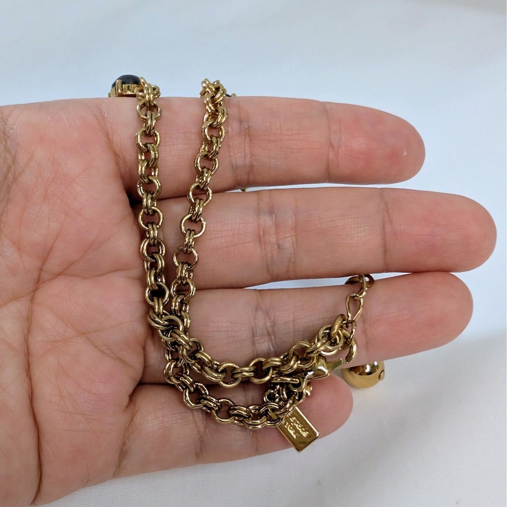 Kate Spade New York 12K Gold Plated "Day Tripper" Bib Statement Necklace 16"-19" - Picture 5 of 10
